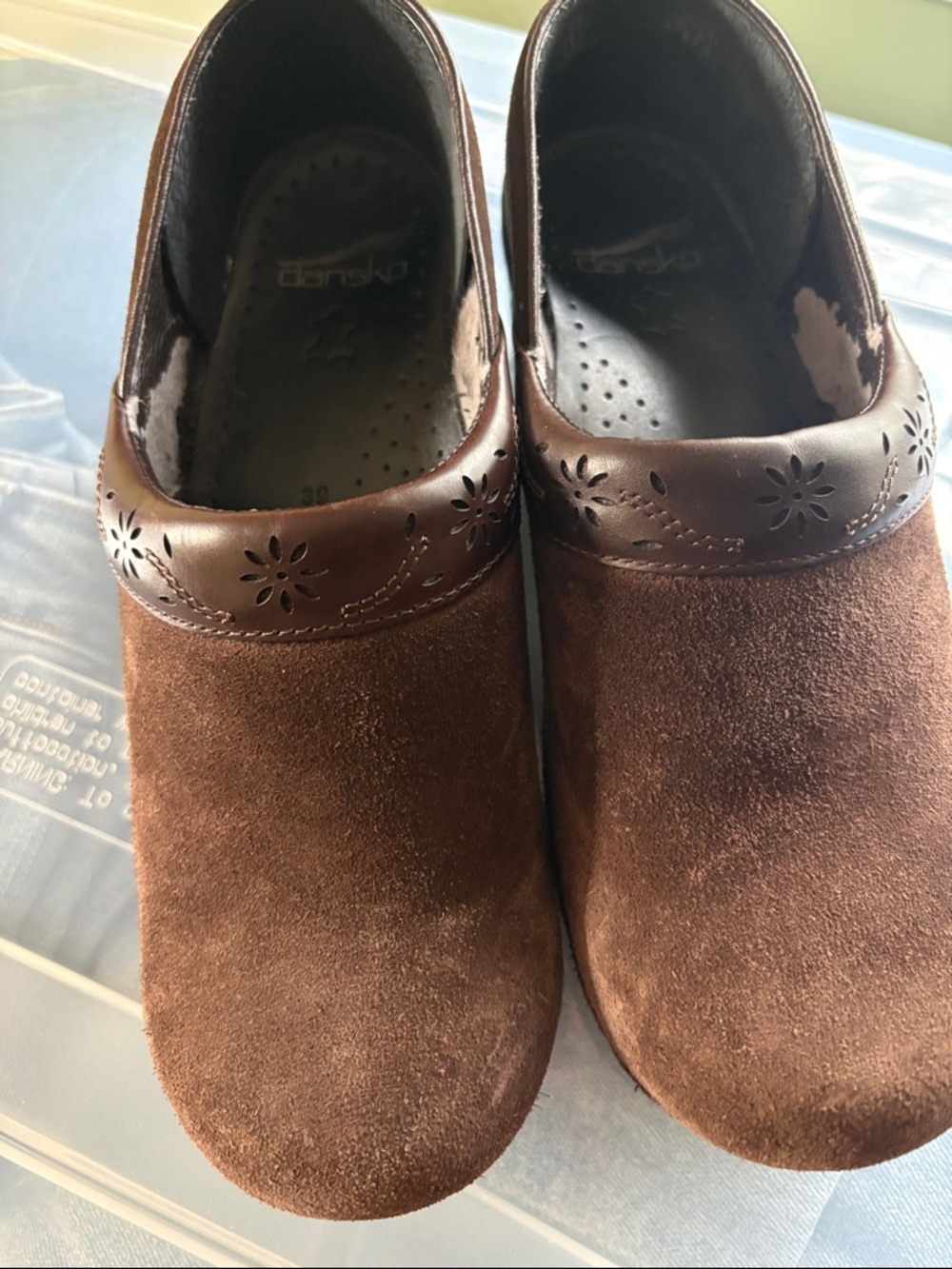 Dansko Brown Leather Slip-On Clogs
